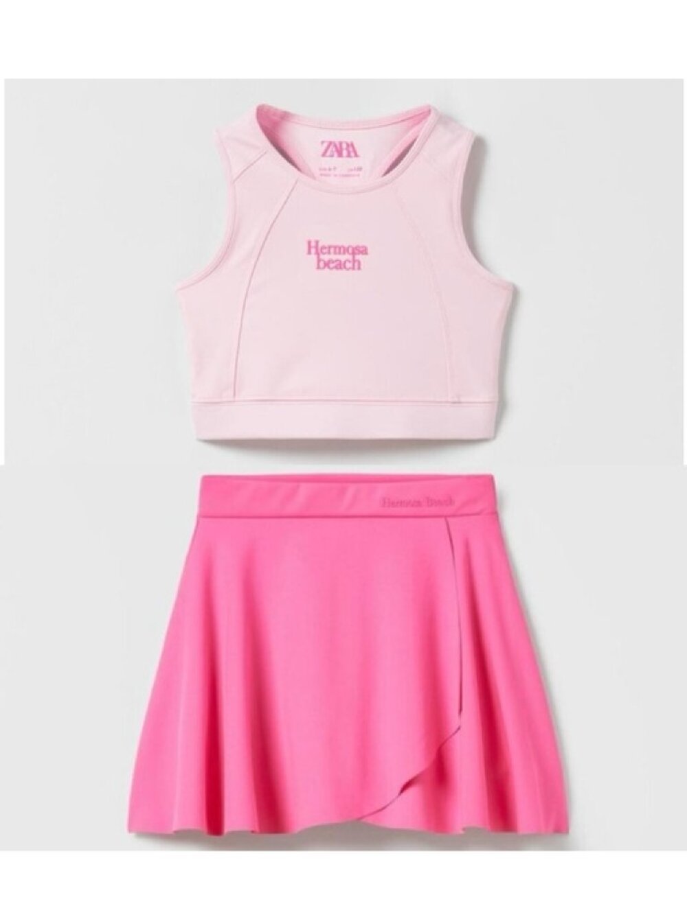 Zara Pink Tank Top + Skort Set 6T